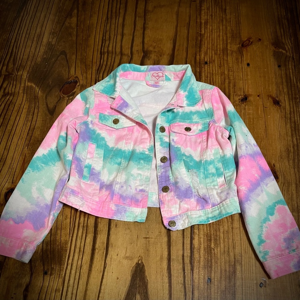 Girls tie dye Jean jacket